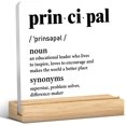 thumbnail image 1 of Principal Office Decor Principal Definition Acrylic Desk Plaque Sign Office Desk Decorations, Gift for School Principal (with Wooden Stand), 1 of 6