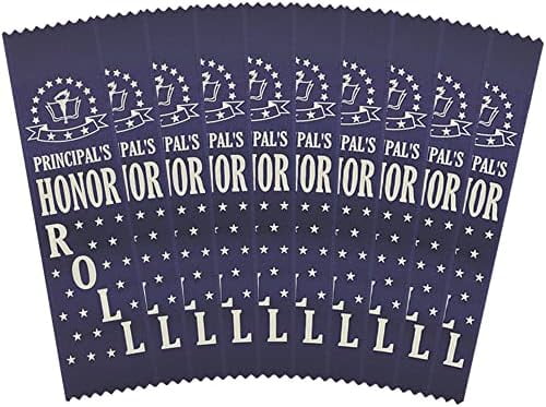 Principal's Honor Roll Award Ribbons - 1,000 Navy Blue Bookmark Style ...