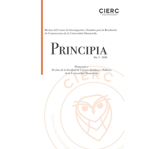 Principia No 3 - 2020: Revista del Centro de Investigacin y Estudios para la Resolucin de Controversias de la Universidad Montevila (Paperback)