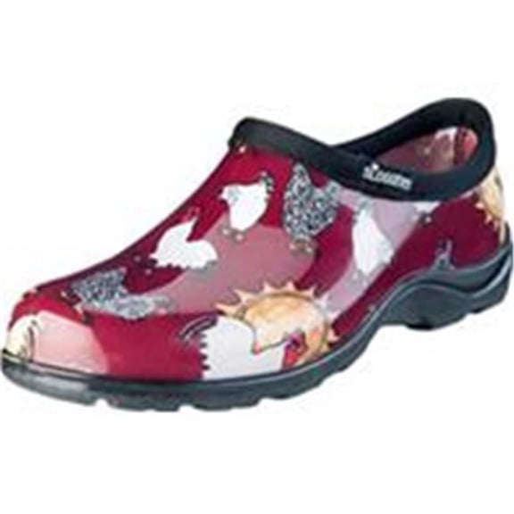 Principle Plastics 078130 Sluggers Womens Waterproof Comfort Shoe - Chicken Red - Size 6