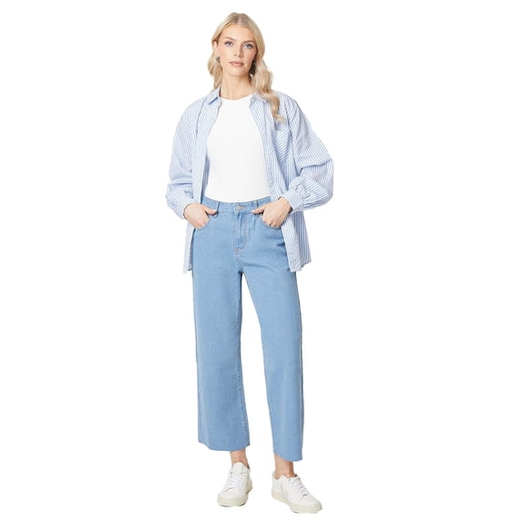 Principles Womens 7/8 Petite Wide Leg Jeans