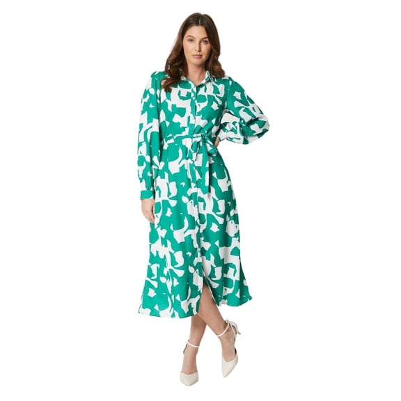 Principles Womens Abstract Belt Shirt Dress