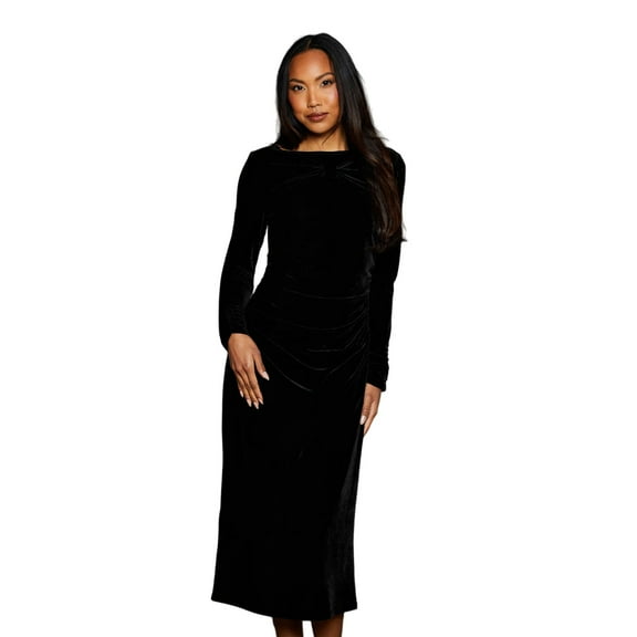 Principles Womens Front Knot Midi Dress
