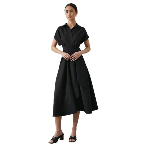 Principles Womens Front Tie Midi Dress