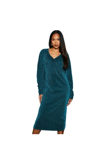 chinese dress ladies Jersey round neck A-Line midi dress  Thread Forest