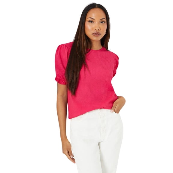 Principles Womens Textured Frill Cuff T-Shirt