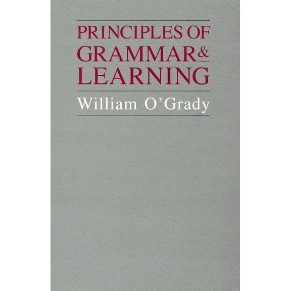 Principles of Grammar and Learning (Hardcover)