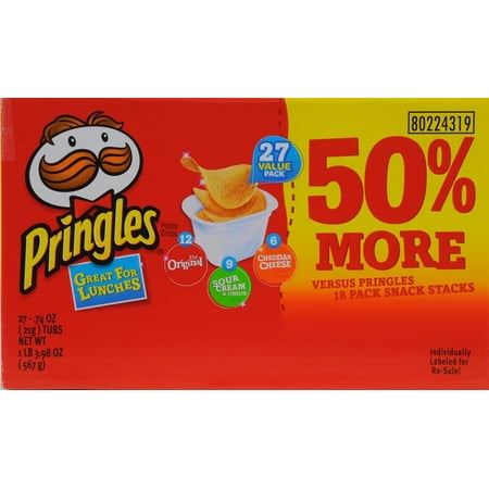 Pringles 3 Flavor 27pk Snackstack