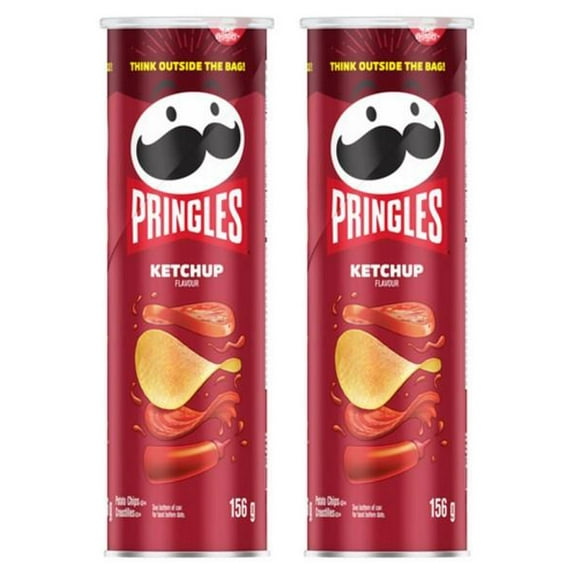 Pringles Canned Potato Chips Ketchup 156g (2 Pack)