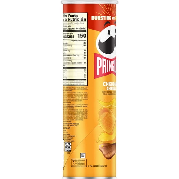 Pringles Cheddar Cheese Potato Crisps Chips - 5.5 oz- Pack of 2