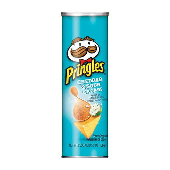 Pringles Cheddar Cheese & Sour Cream Potato Chips 5.5 oz Cans - Pack of 7