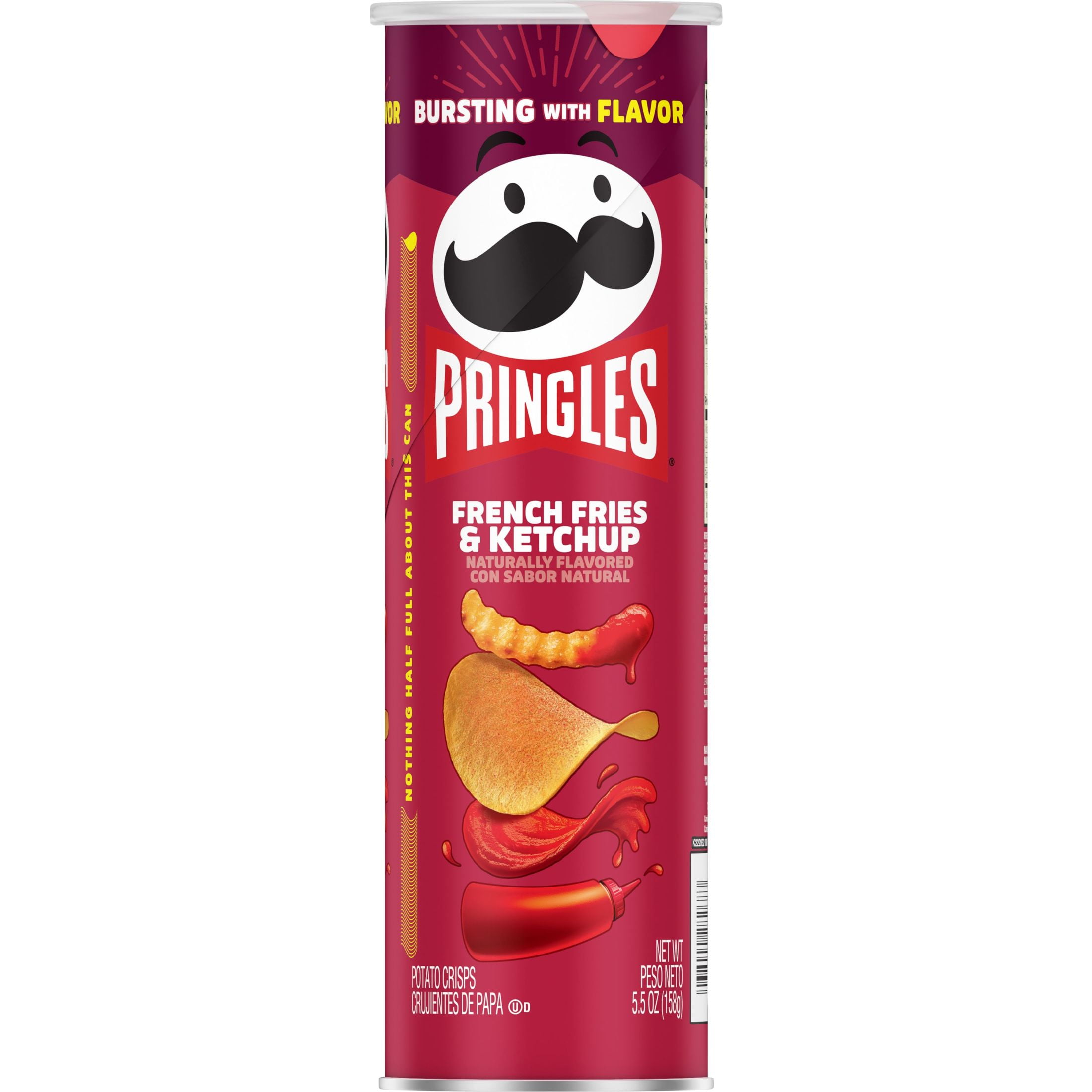 Pringles French Fries and Ketchup Potato Crisps Chips, Soy/SoybeanFree