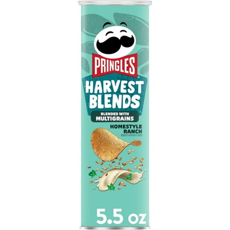 Pringles Harvest Blends Homestyle Ranch Potato Crisps Chips, Lunch Snacks, 5.5 oz