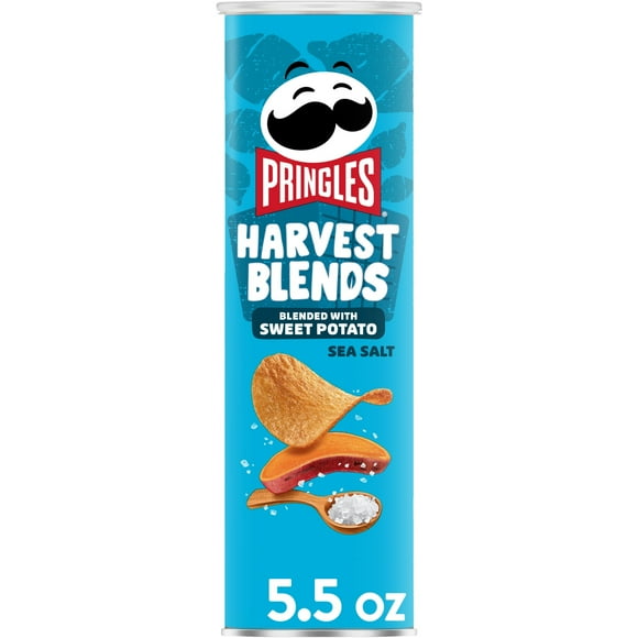 Pringles Harvest Blends Sea Salt Potato Crisps Chips, Lunch Snacks, 5.5 oz