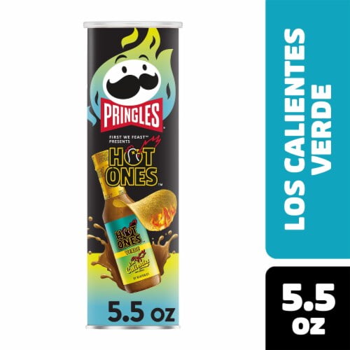 Pringles Hot Ones Verde Potato Crisps Chips 5.5 oz