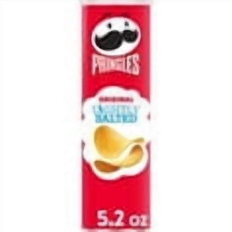 Pringles Lightly Salted Original Potato Crisps Chips, Lunch Snacks, 5.2 oz Canister