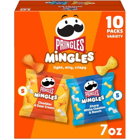 Pringles Mingles Variety Pack Puffed Snacks, Salty Snacks, 10 Count