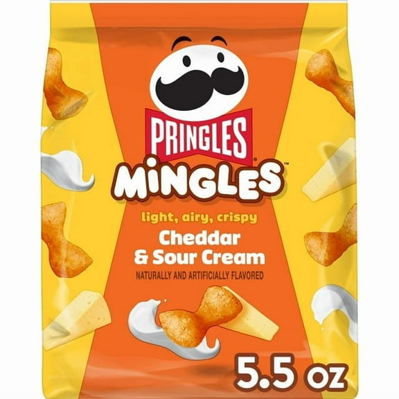Pringles Mingles Cheddar & Sour Cream Puffed Snacks, 5.5 oz(2 Packs)