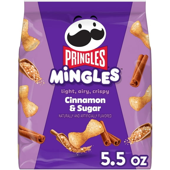 Pringles Mingles Cinnamon and Sugar Puffed Snacks, Holiday, 5.5 oz