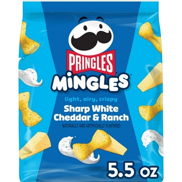 Pringles Mingles Sharp White Cheddar and Ranch Puffed Snacks, Cheese Puffs, 5.5 oz