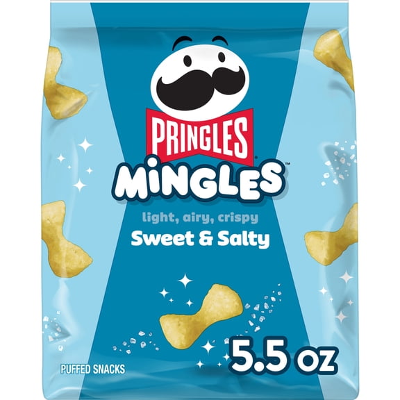 Pringles Mingles Sweet and Salty Puffed Snacks, Snack Mix, 5.5 oz