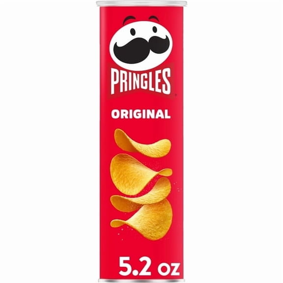 Pringles Original Potato Crisps Chips, Lunch Snacks, 5.2 oz Canister pack of 4
