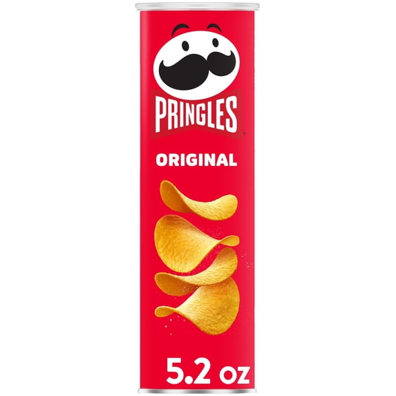 Pringles Original Potato Crisps Chips, Lunch Snacks, 5.2 oz Canister