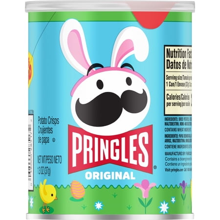 Pringles Easter Original Potato Crisps Chips, Easter Basket Snacks, 1.3 oz Canister