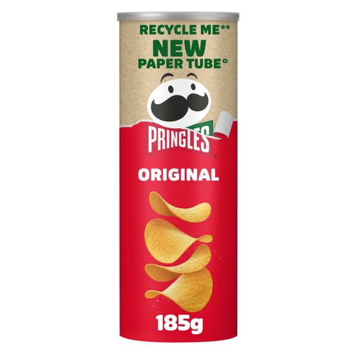 Pringles Original Sharing Crisps 185g, British Import (Pack of 3)