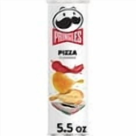 Pringles Pizza Potato Crisps Chips, Lunch Snacks, 5.5 oz Canister