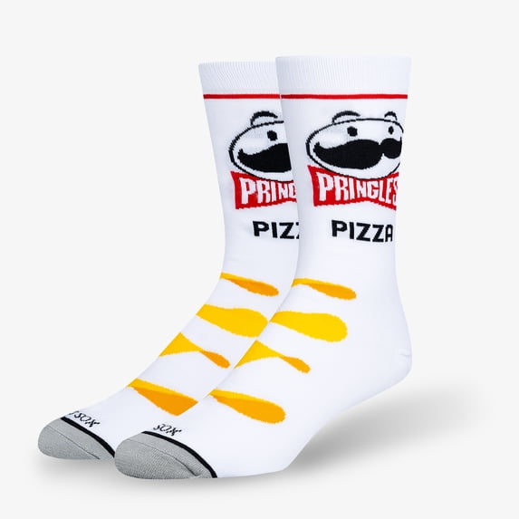Cool Socks Pringles Pizza Novelty Crew Socks Officially Licensed Snack Food Graphic Unisex Large