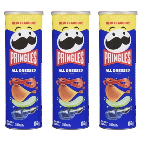 Pringles Potato Chips All Dressed 156g (3 Pack)