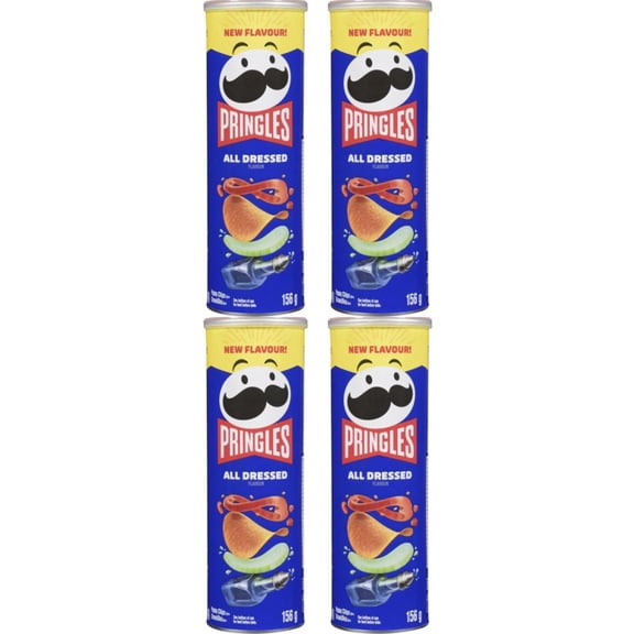 Pringles Potato Chips All Dressed 156g (4 Pack)