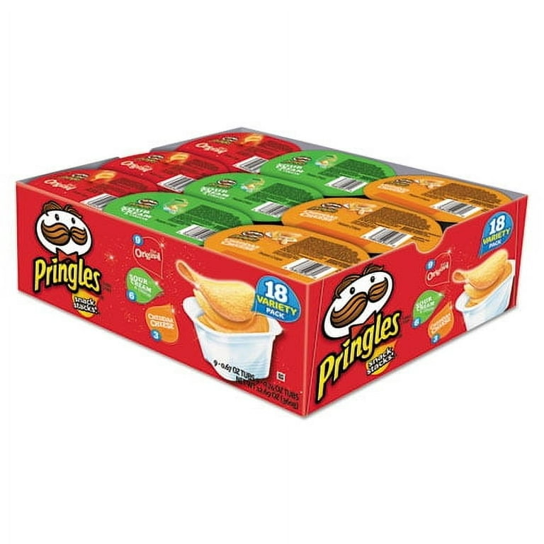 Potato Chips, Variety Pack, 0.74 oz Canister, 18/Box Potato Chips, Variety Pack, 0.74 oz Canister, 18/Box