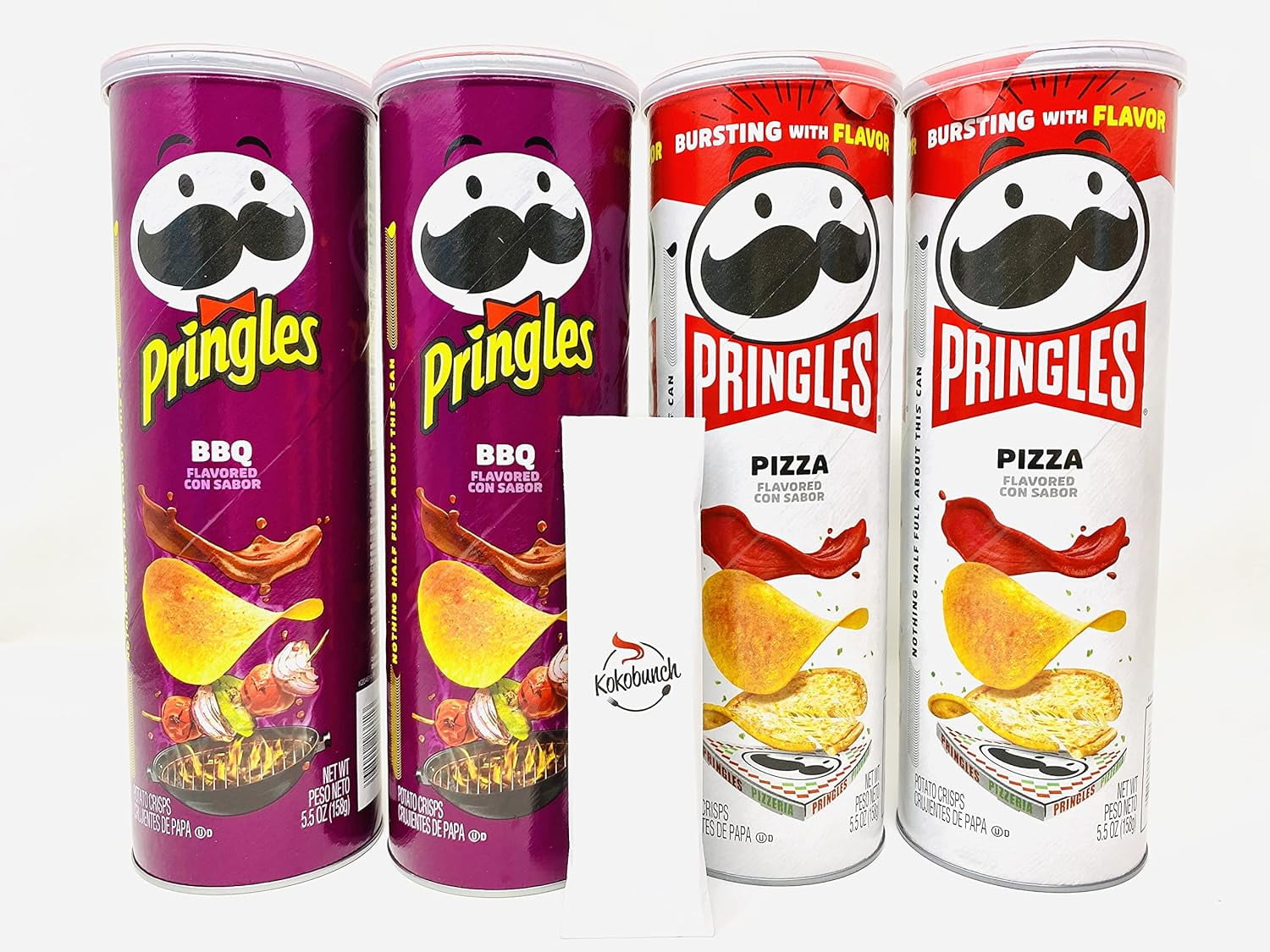 Pringles Potato Chips Variety Pack BBQ Pizza Snack Packs Bundle with ...