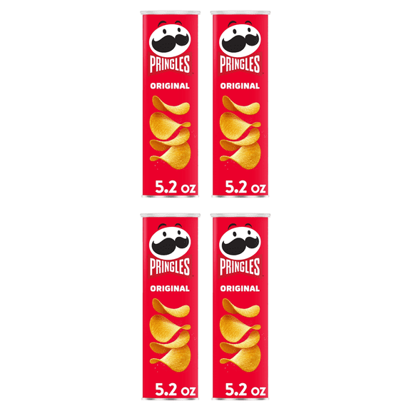 Pringles, Potato Crisps Chips, Original, 5.2 Oz (Pack of 4)