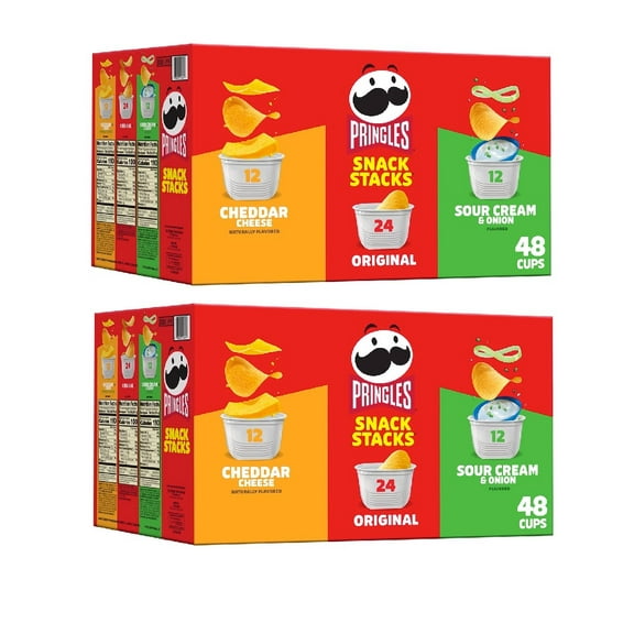 Pringles Potato Crisps Chips, Variety Pack, Snacks Stacks (33.8 oz. box, 48 ct.) 2PK