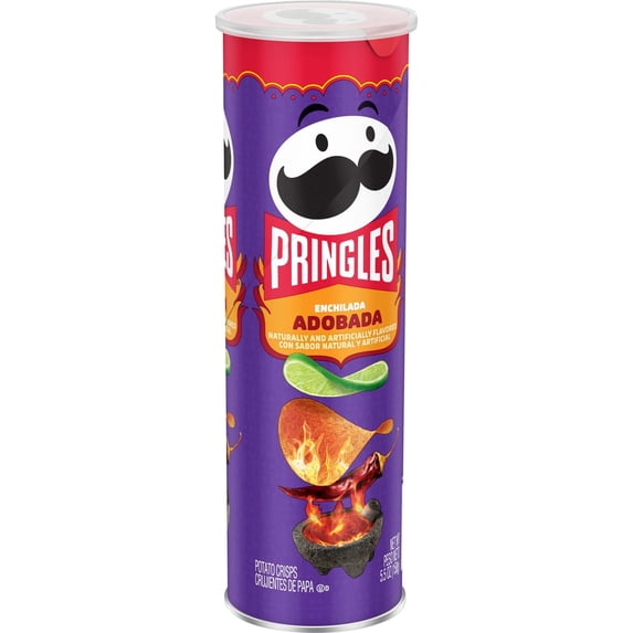 Pringles Potato Crisps, Lunch Snacks, On-The-Go Snack, Enchilada Adobada, 5.5Oz Can (1 Can)