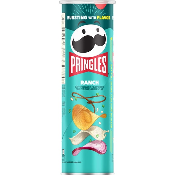 Pringles Ranch Potato Crisps Chips, 14 Count