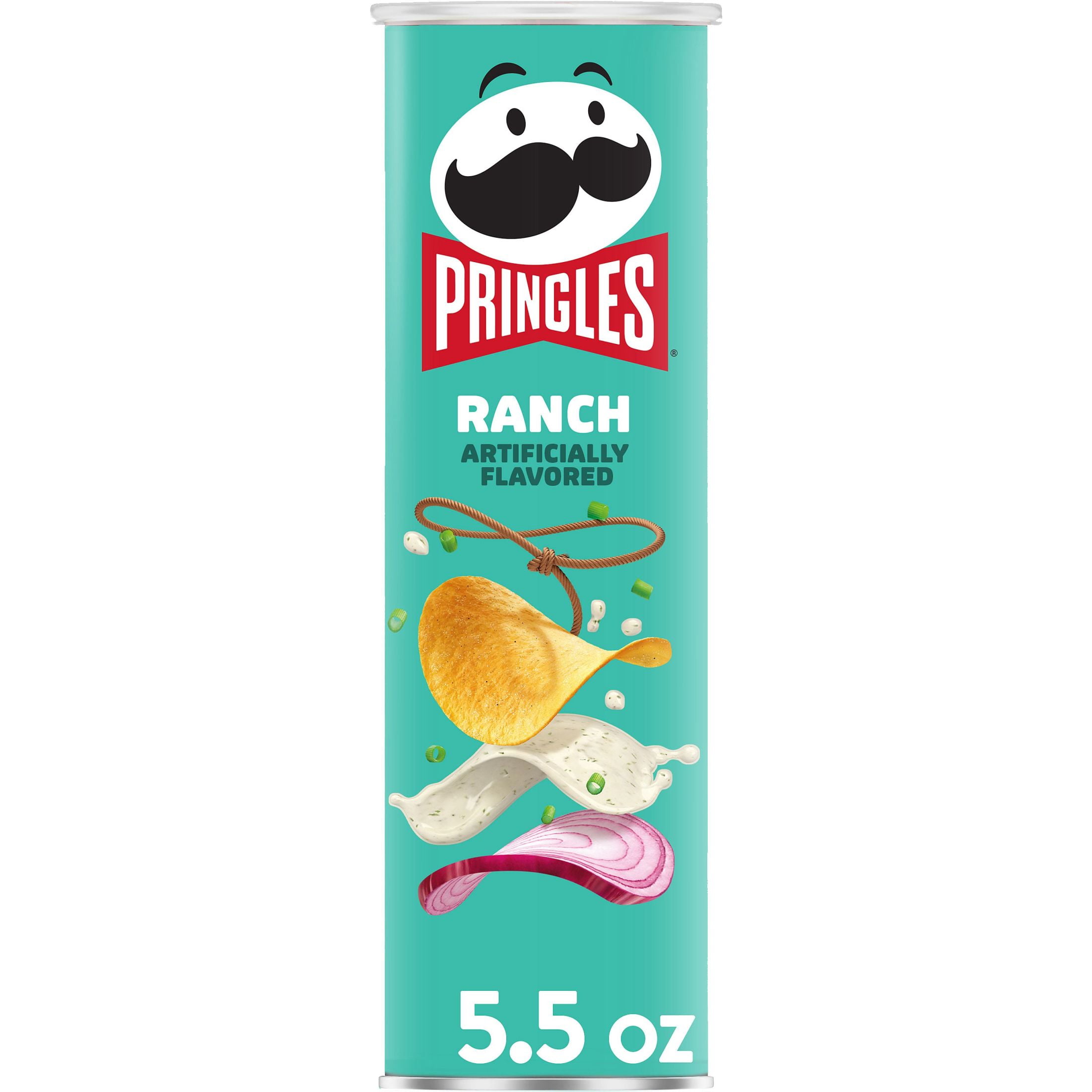 Pringles Ranch Potato Crisps Chips Lunch Snacks 5.5 oz Canister (Pack 4 ...