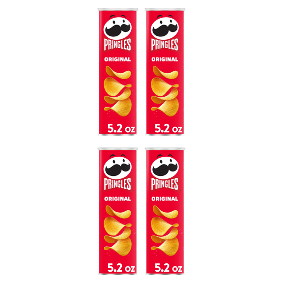 Pringles Ranch Potato Crisps Chips, Lunch Snacks, 5.5 oz (Pack of 4)
