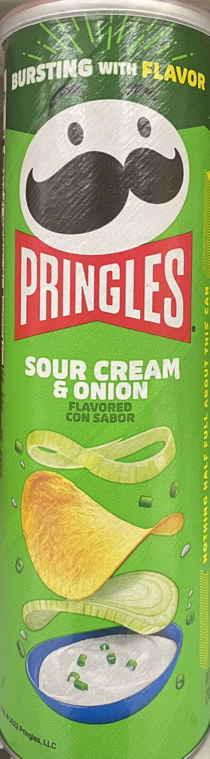 Pringles SOUR CREAM & ONION Flavored Potato Chips Crisps 5.5 oz Can NEW SEALED