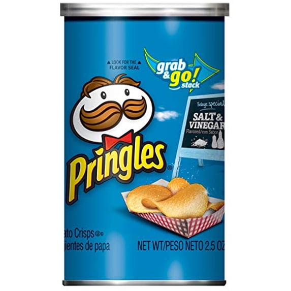 Pringles Salt And Vinegar Flavored Potato Crisps Chips (Pack Of 12)