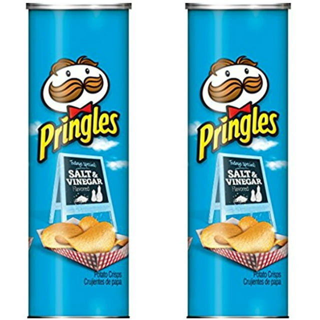 Pringles Salt And Vinegar Potato Crisps, 5.5 Oz (Pack Of 2) - Walmart.com