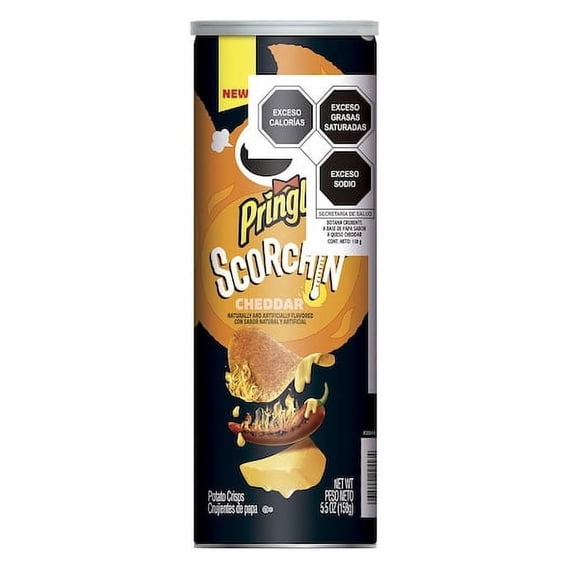 Pringles Scorchin Cheddar, 5.5 Ounces, 14 per case