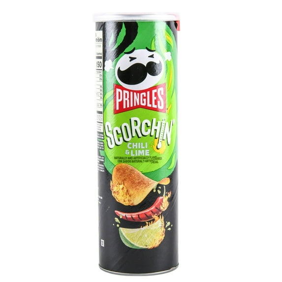 Pringles Scorchin' Chili & Lime Flavor Potato Crisps 5.5 oz. Can (1 Pack)