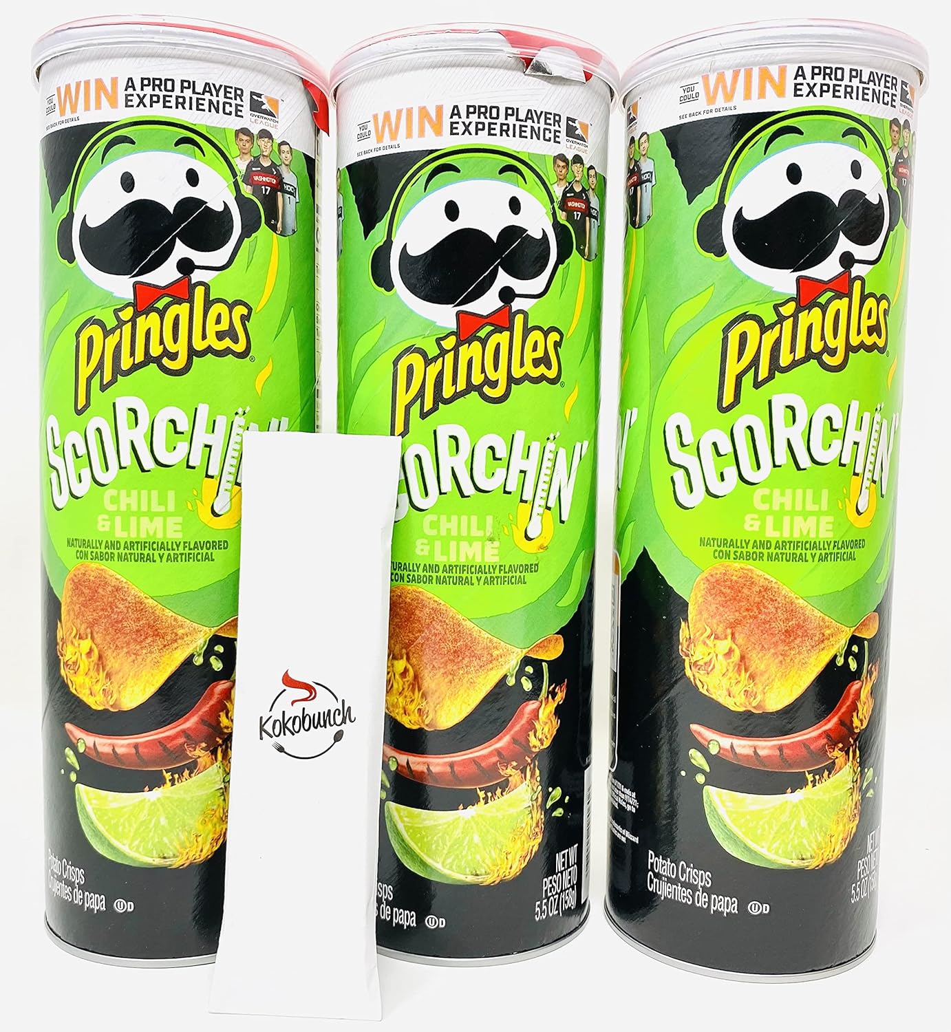 Pringles Scorchin' Snack Pack Potato Chip - Hot Chili & Lime Potato ...