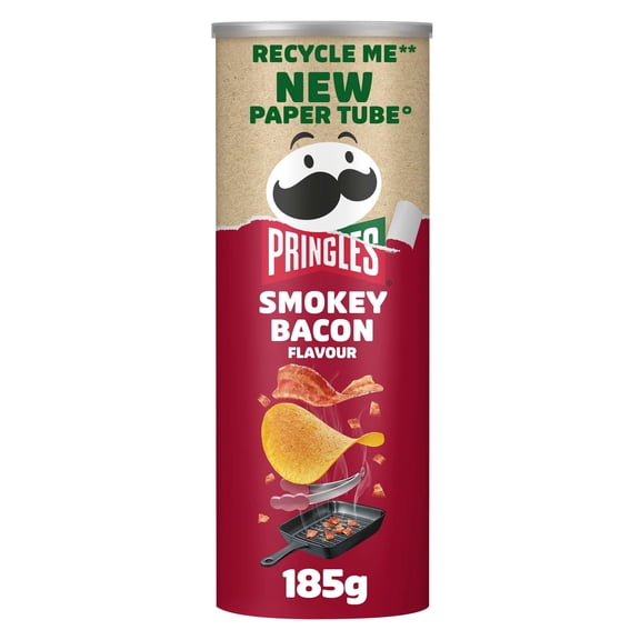 Pringles Smokey Bacon Sharing Crisps 185g, Imported from Britain