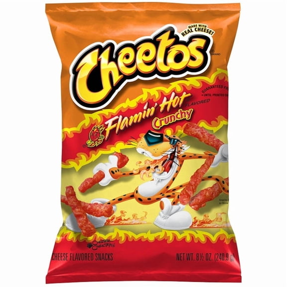Cheetos Cheese Flavored Snacks, Flamin' Hot Flavored, Crunchy