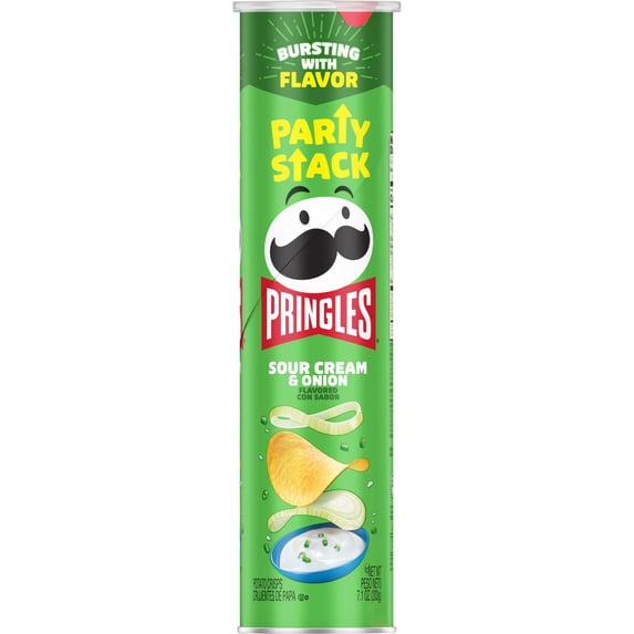 Pringles Sour Cream and Onion Potato Crisps Chips, On-The-Go Snacks, 14 Count